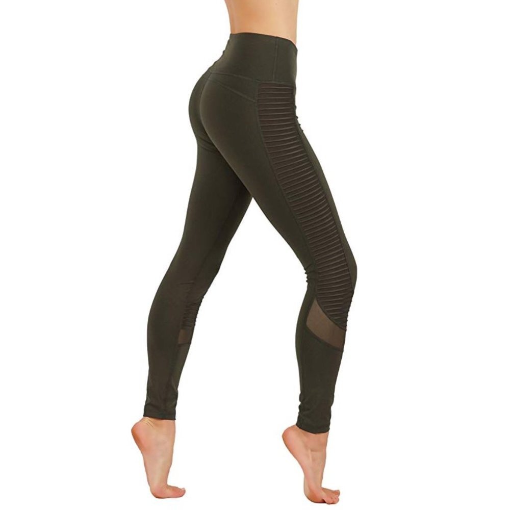 Dry-Fit Cut Out Mesh Panels Workout Leggings 647